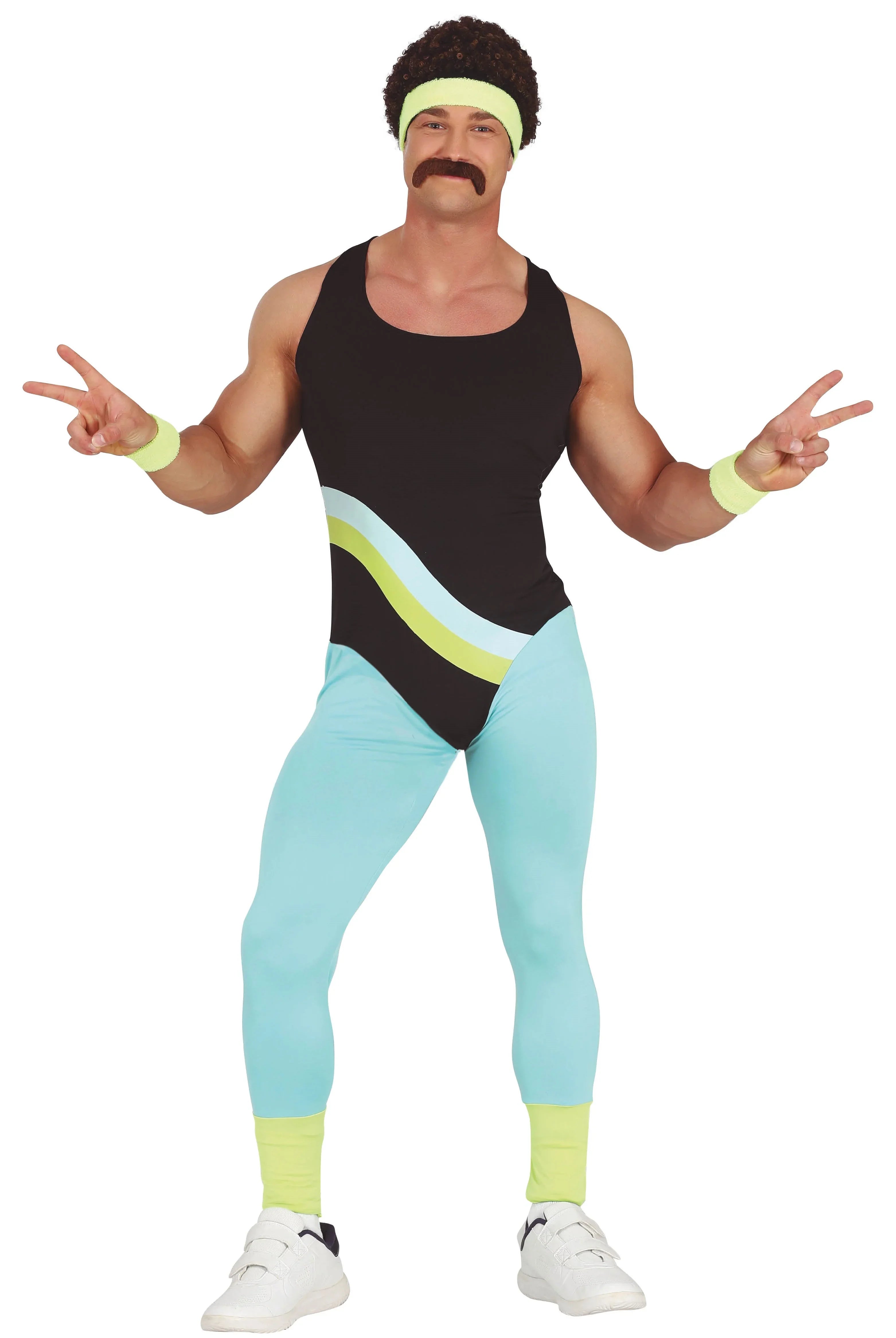 Disfraz de Gimnasta Años 80 para Hombre Gimnastas de Aeróbic Años 80 Guirca