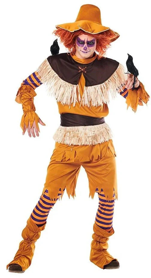 Disfraz de Espantapájaros con Sombrero para Hombre Espantapájaros Kimokawaii