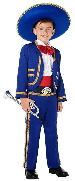 Disfraz de Catrín Mexicano Azul para Niño Catrina Kimokawaii