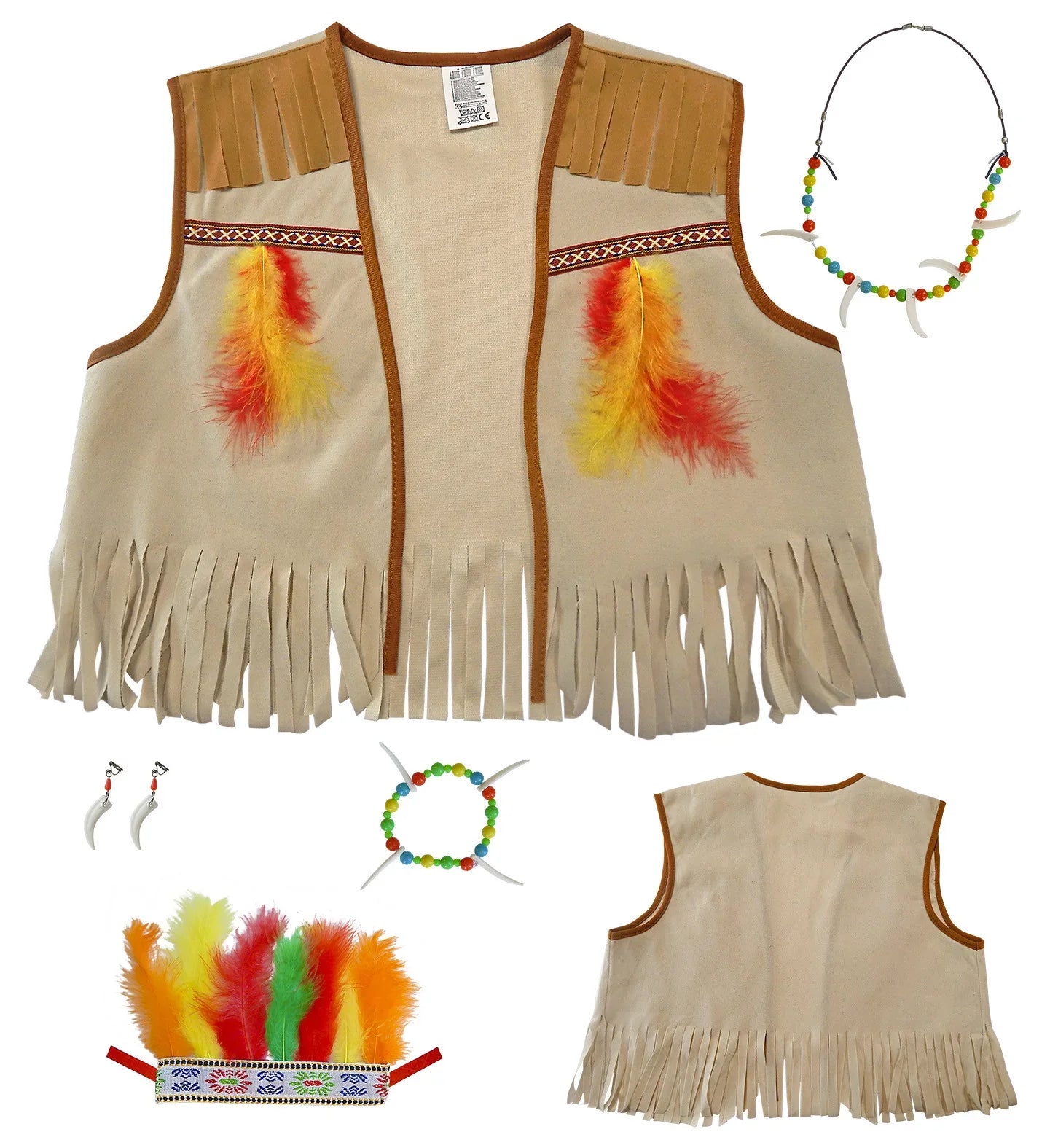 Kit de Disfraz de Indio Infantil Complementos Indios Widmann