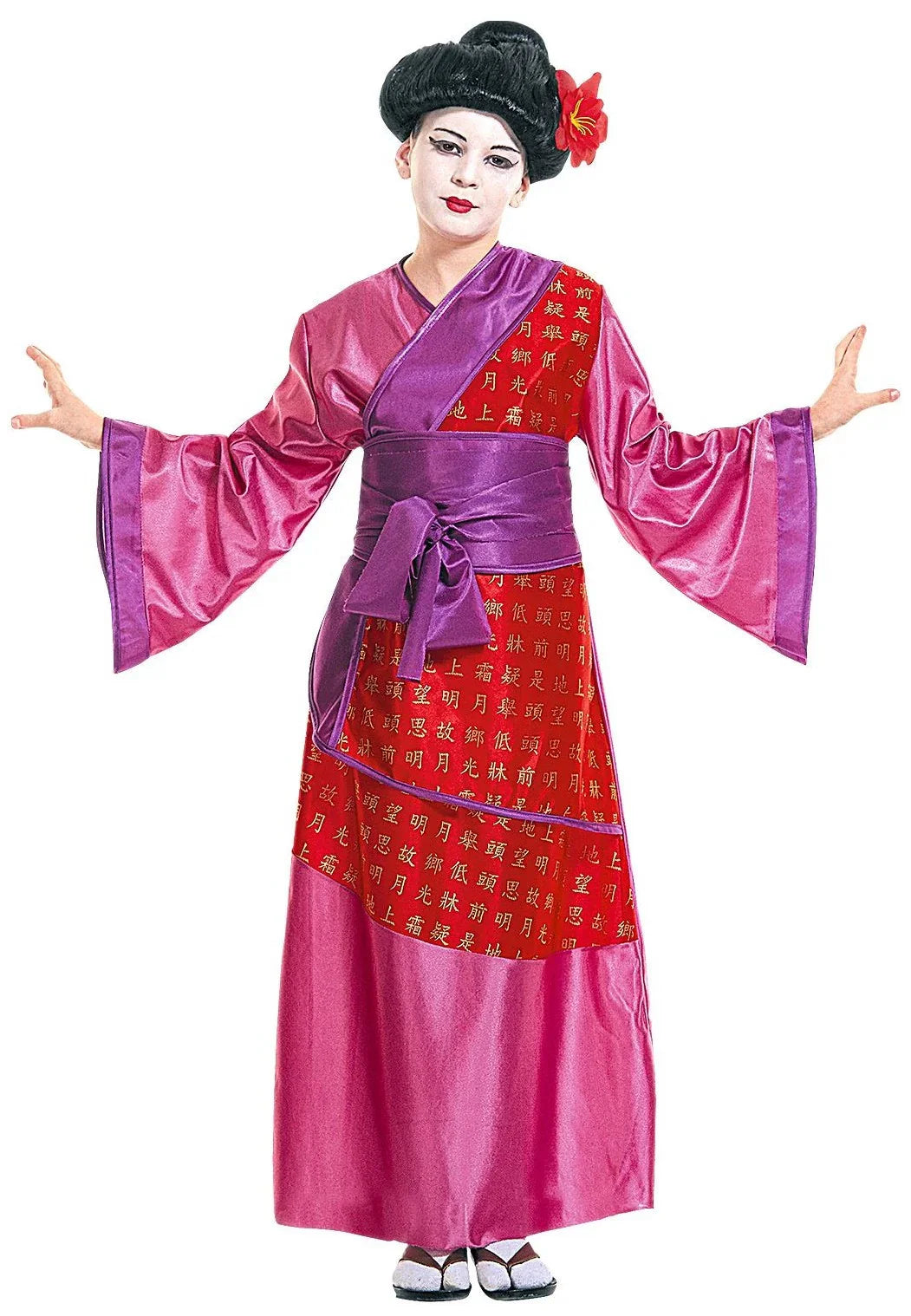 Disfraz de Geisha Oriental Rosa para Niña Geishas Widmann