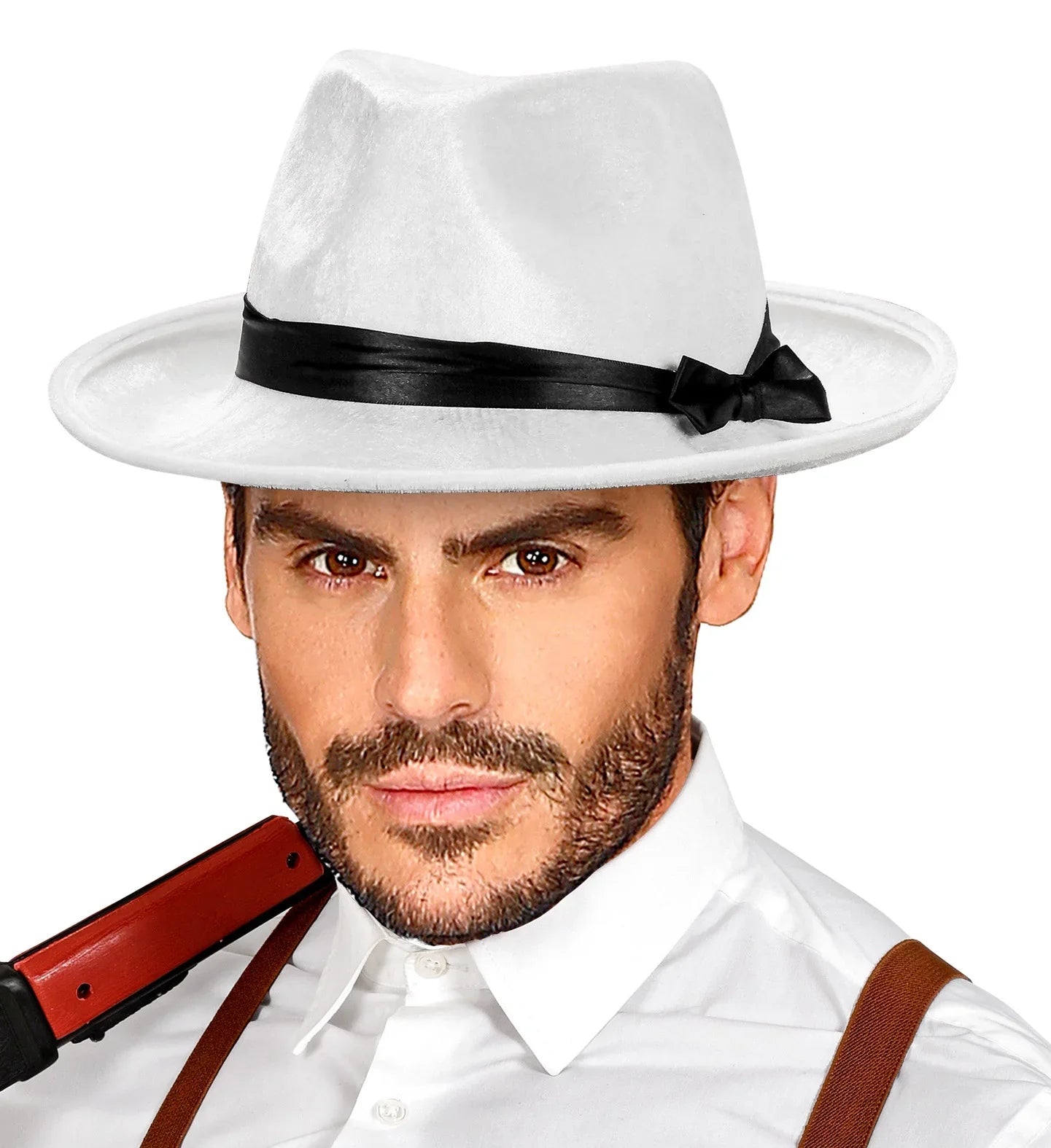 Sombrero de Gangster Blanco de Terciopelo Sombreros y Gorros Widmann