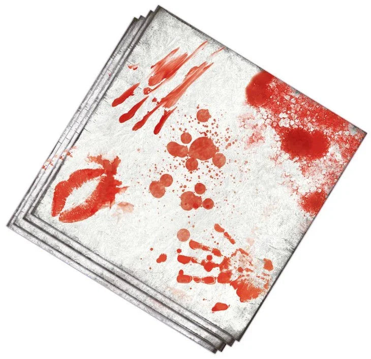 Pack de 12 Servilletas Sangrientas Decoración y Menaje Halloween Guirca