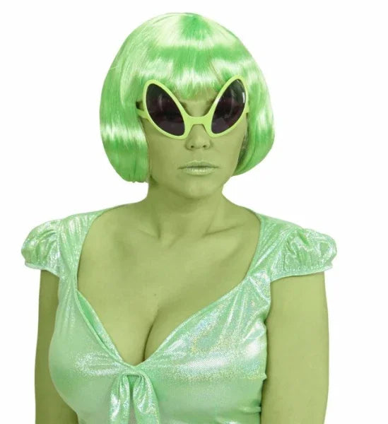 Gafas de Alien en verde COMPLEMENTOS Widmann