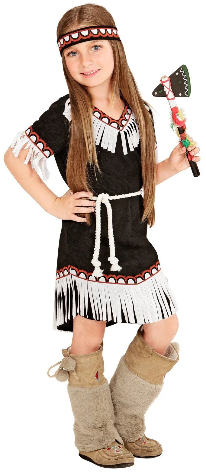 Disfraz de Niña India en Negro INFANTILES Widmann