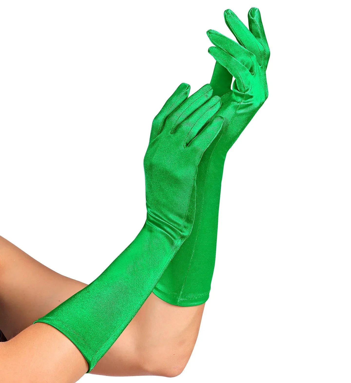 Guantes Verdes Largos de Satén Guantes Widmann