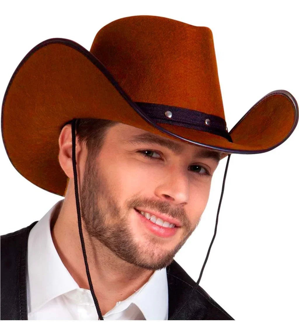 Sombrero de Vaquero Cowboy Marrón Sombreros de Vaquero Rubies