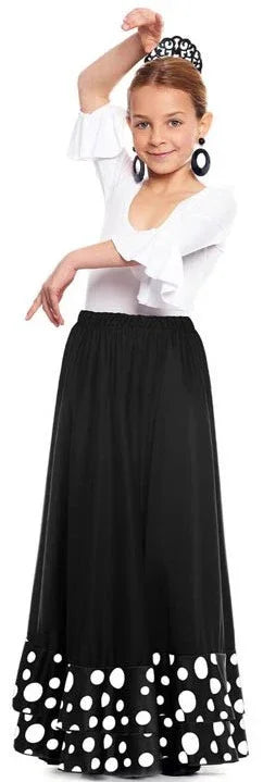 Body de Sevillana Blanco con Volantes para Niña Sevillanas y Flamencas Infantiles Partilandia