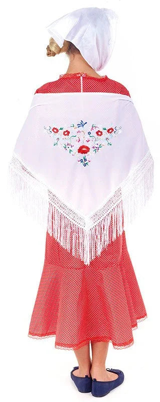 Disfraz de Chulapa Madrileña Roja con Lunares para Niña Chulapos y Chulapas Infantiles Partilandia