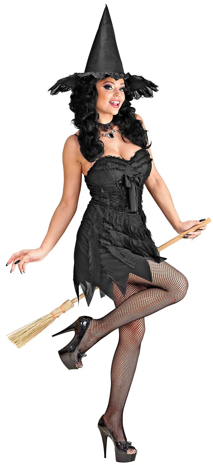Vestido de Bruja negra Adultos Widmann