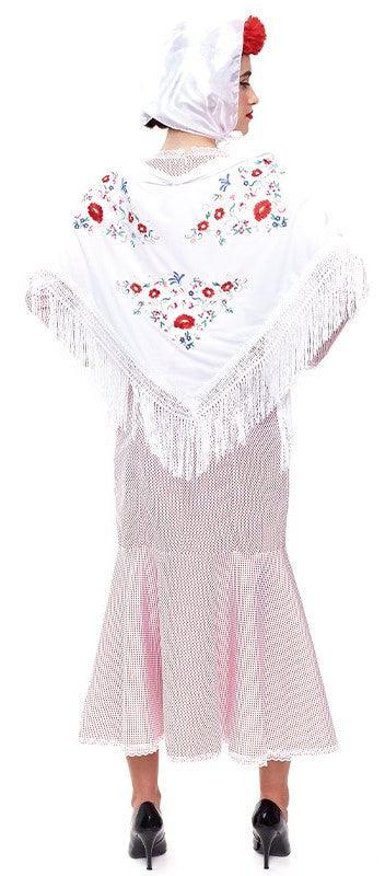 Disfraz de Chulapa Madrileña Blanca con Lunares para Mujer Chulapos y Chulapas Partilandia