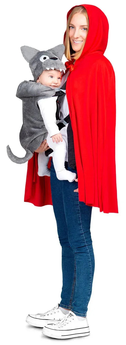 Disfraz de Caperucita Roja y Lobo para Mujer y Bebé Lobo Viving