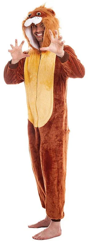 Disfraz de León de Peluche para Adulto León Partilandia