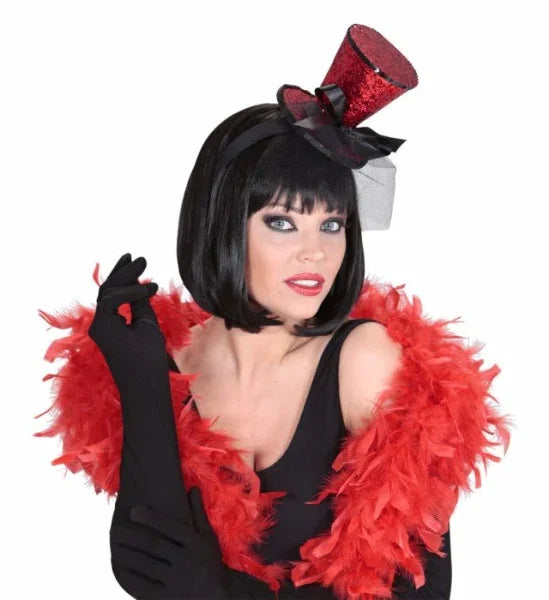 Diadema con Mini Chistera Roja Sombreros y Gorros Widmann