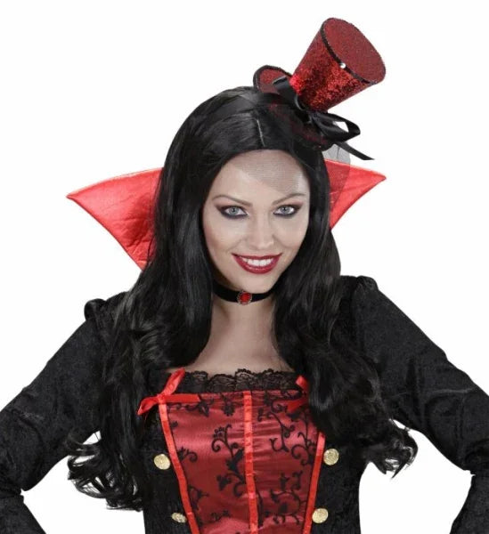 Diadema con Mini Chistera Roja Sombreros y Gorros Widmann