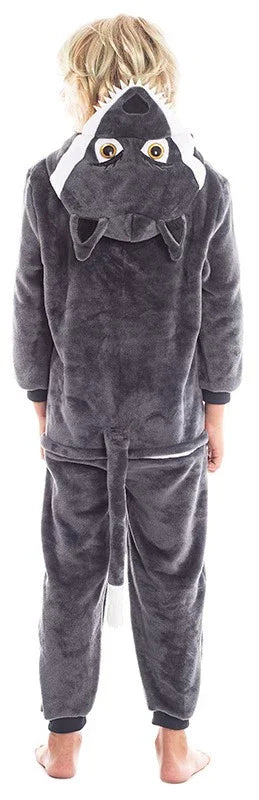 Disfraz de Lobo Gris de Peluche con Capucha Infantil Lobo Partilandia