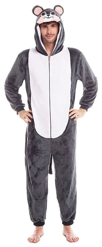 Disfraz de Ratón Gris de Peluche para Adulto Ratón y Ratita Partilandia