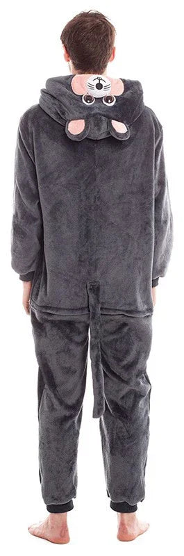 Disfraz de Ratón Gris de Peluche para Adulto Ratón y Ratita Partilandia