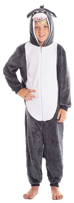 Disfraz de Burro Gris de Peluche Infantil Burro y Mula Partilandia