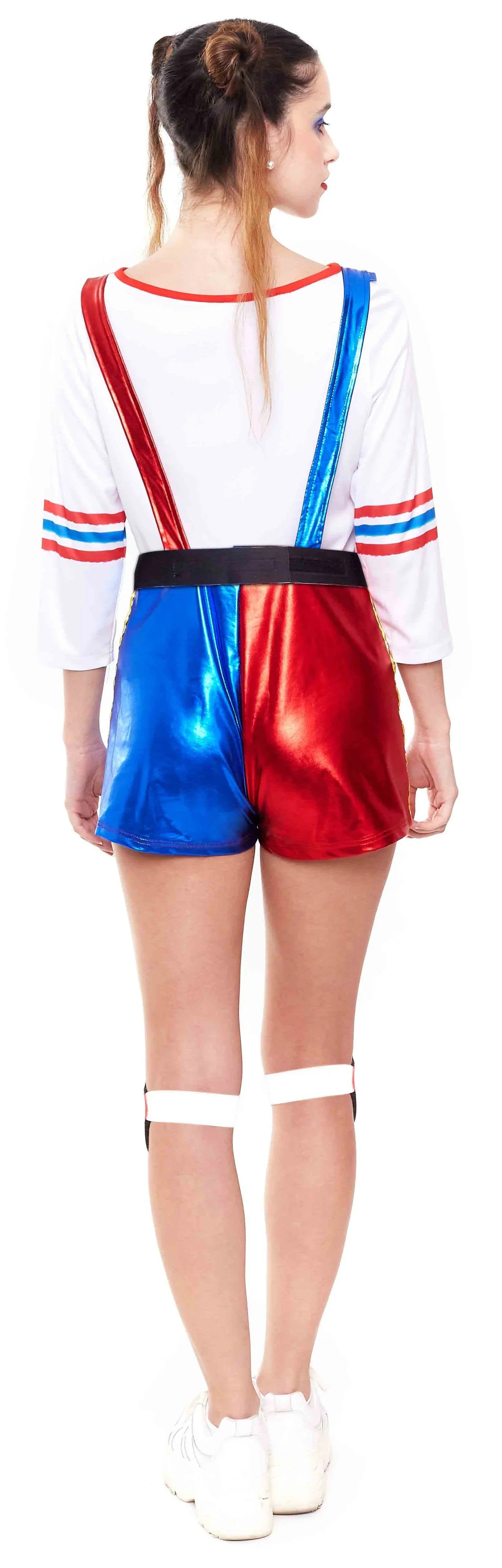 Disfraz de Harley Villana con Peto para Mujer Harley Quinn Partilandia