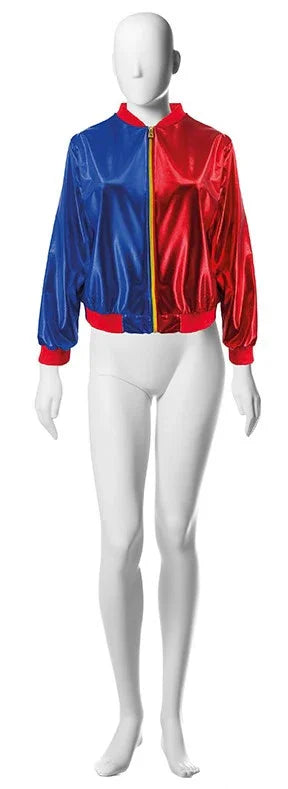 Chaqueta Bomber de Harley Villana Roja y Azul para Mujer Harley Quinn Partilandia