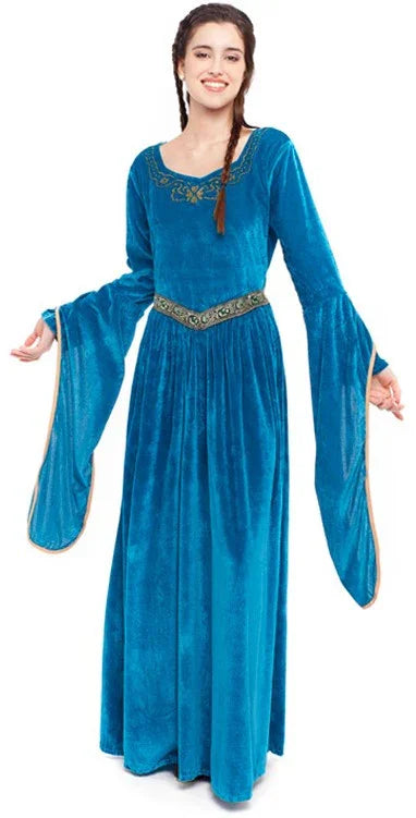 Disfraz de Dama Medieval Azul para Mujer Medieval Partilandia