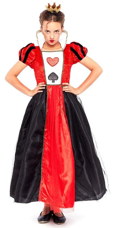 Disfraz de Reina de Corazones Estilosa para Niña Reina de Corazones Partilandia
