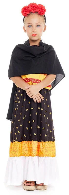 Disfraz de Mexicana Frida Kahlo para Niña Frida Kahlo Partilandia