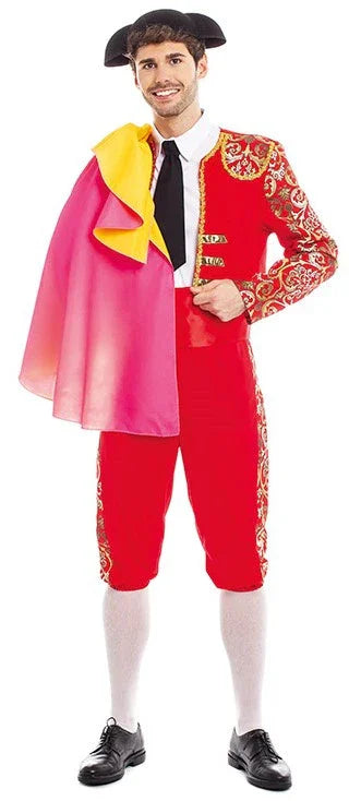 Disfraz de Torero Rojo para Hombre Sevillanas, Cordobeses, Toreros y Rumberos Partilandia