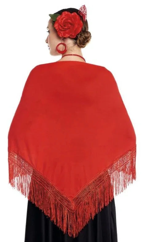 Mantón de Sevillana o Chulapa Rojo Sevillanas Partilandia
