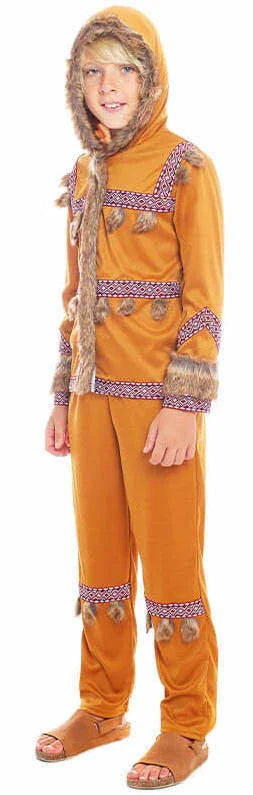 Disfraz de Esquimal del Polo Norte Marrón para Niño Esquimales Infantiles Partilandia