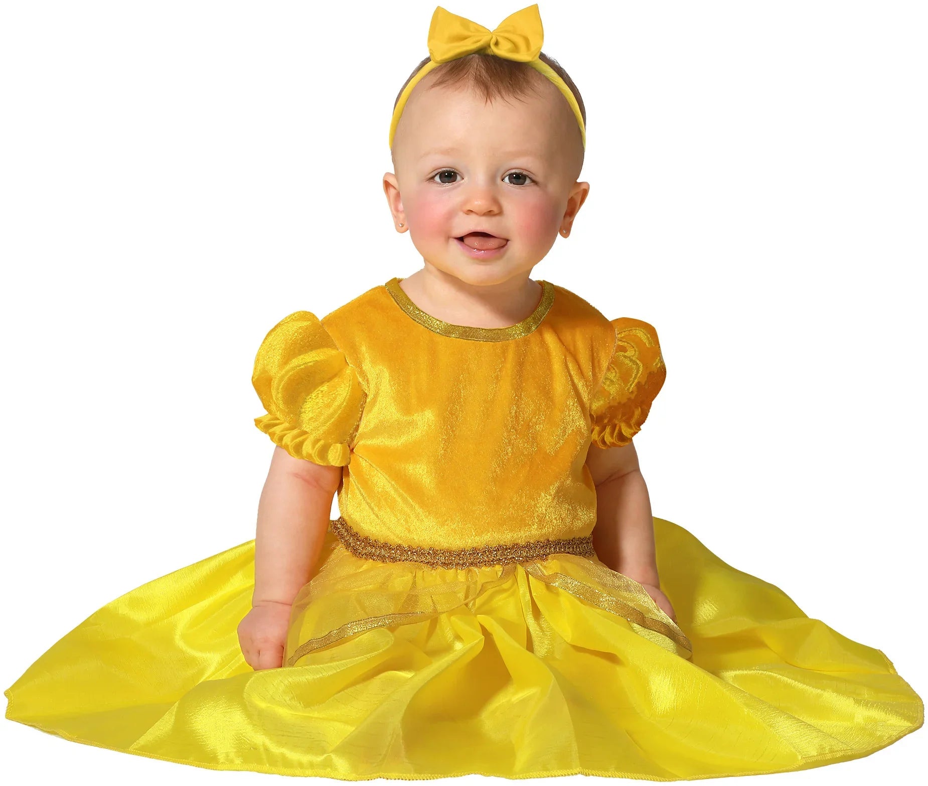 Disfraz de Princesa Dorada de Cuento para Bebé Princesas y Príncipes Infantiles Atosa