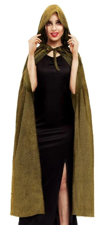 Capa Dorada Larga de Lamé para Adulto Capas Partilandia