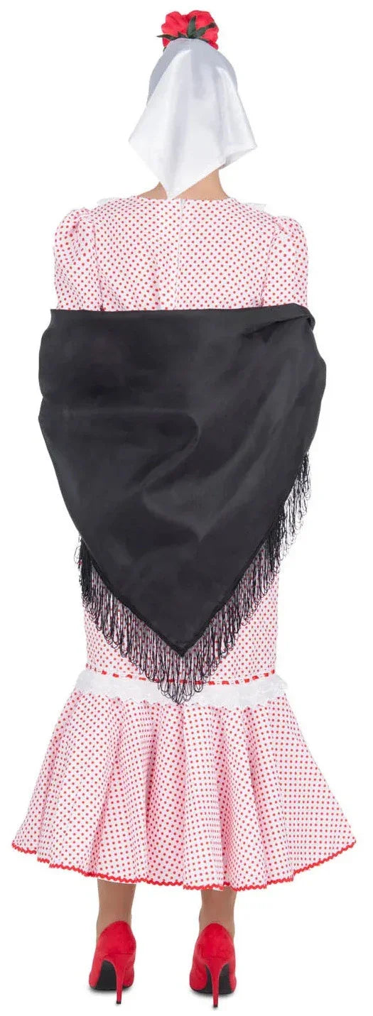 Disfraz de Chulapa Madrileña Blanco para Mujer Chulapos y Chulapas Viving