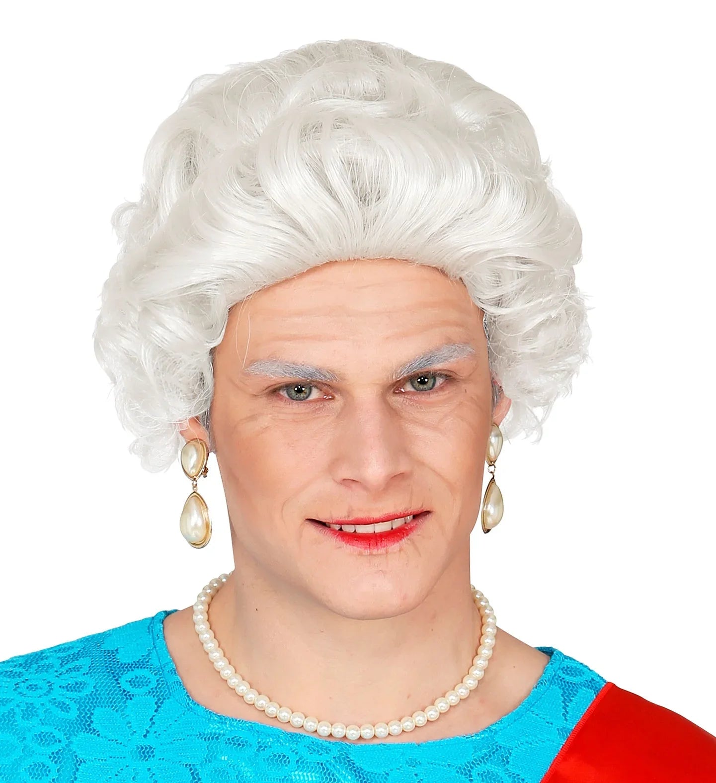 Peluca de la Reina Isabel II Blanca Pelucas Blancas Widmann