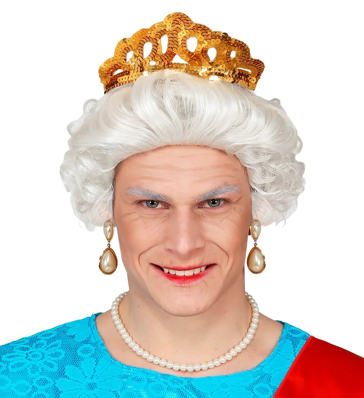 Peluca de la Reina Isabel II Blanca Pelucas Blancas Widmann