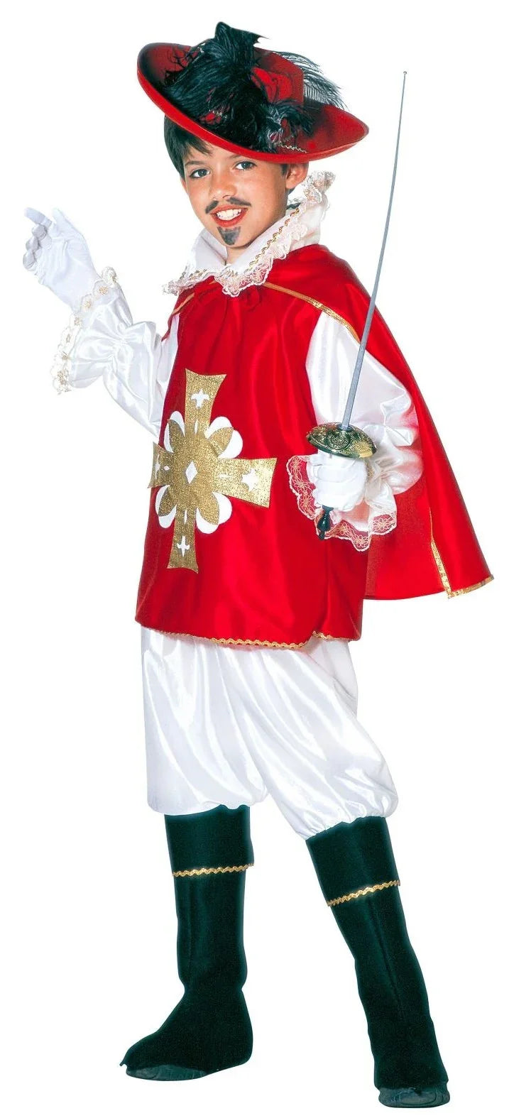 Disfraz de Mosquetero Rojo para Niño Mosquetero Widmann