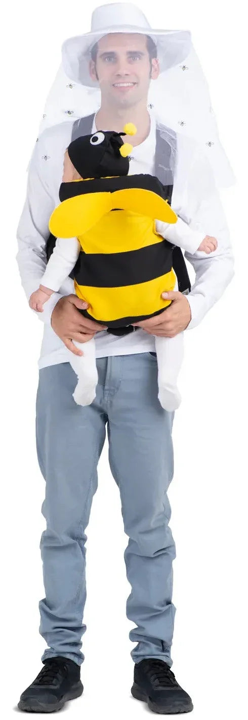 Disfraz de Apicultor con Abeja Cubremochila para Bebé y Adulto Abejas Viving