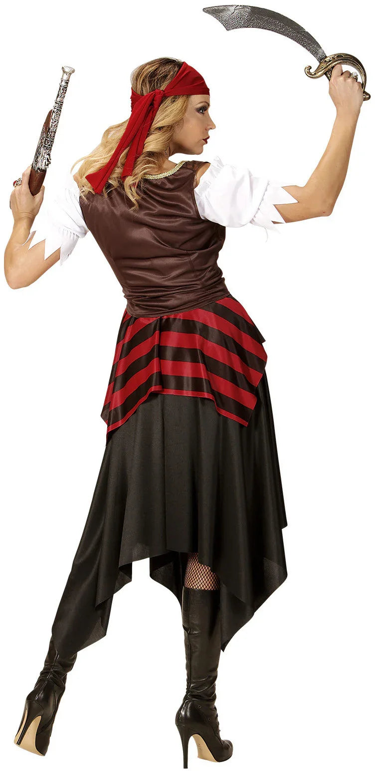 Disfraz de Bucanera con Falda Larga Piratas Widmann