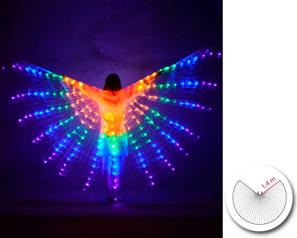 Capa de Alas con Luces Multicolor Capas Partilandia