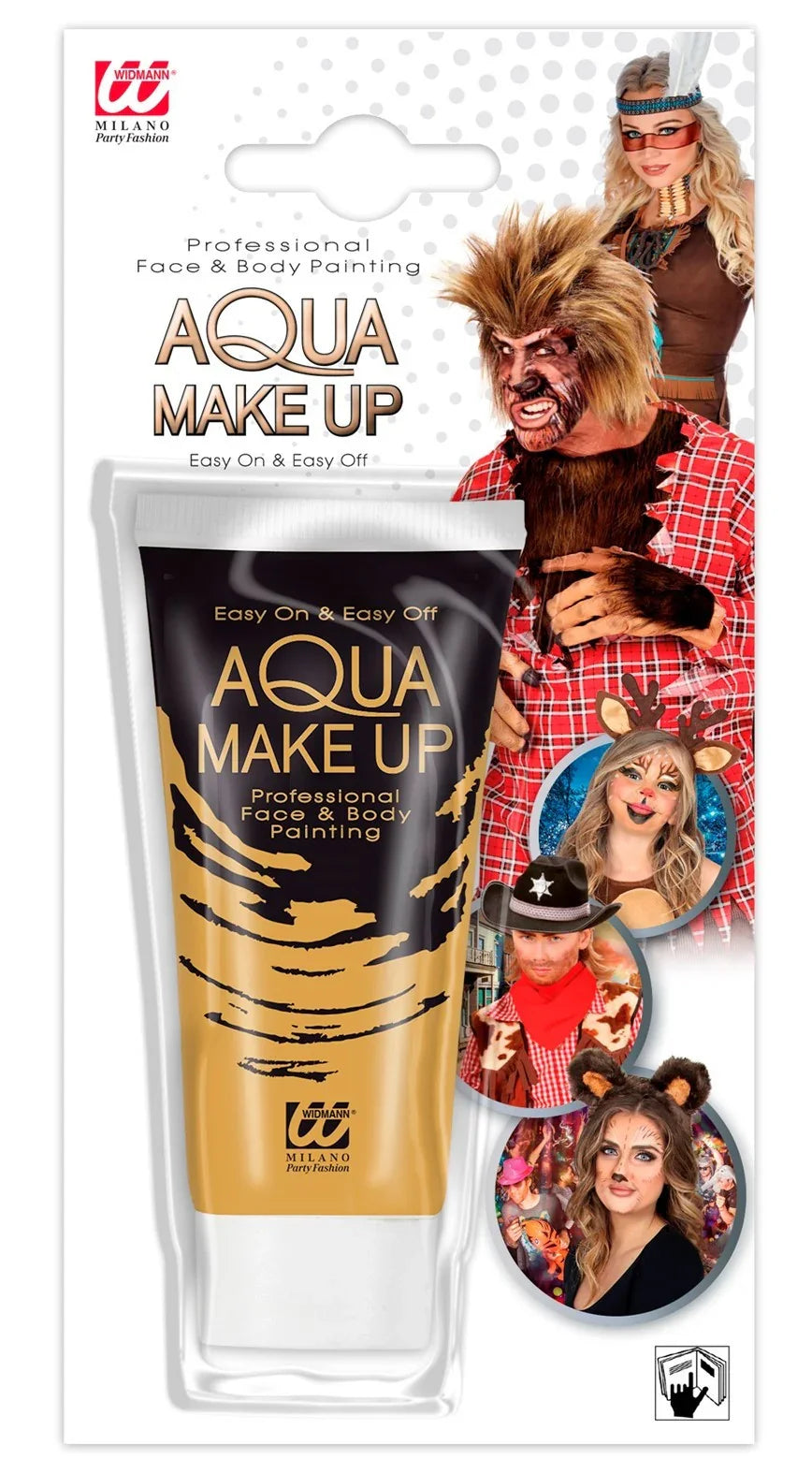 Maquillaje al Agua Beige Oscuro en Tubo Maquillaje al Agua Widmann