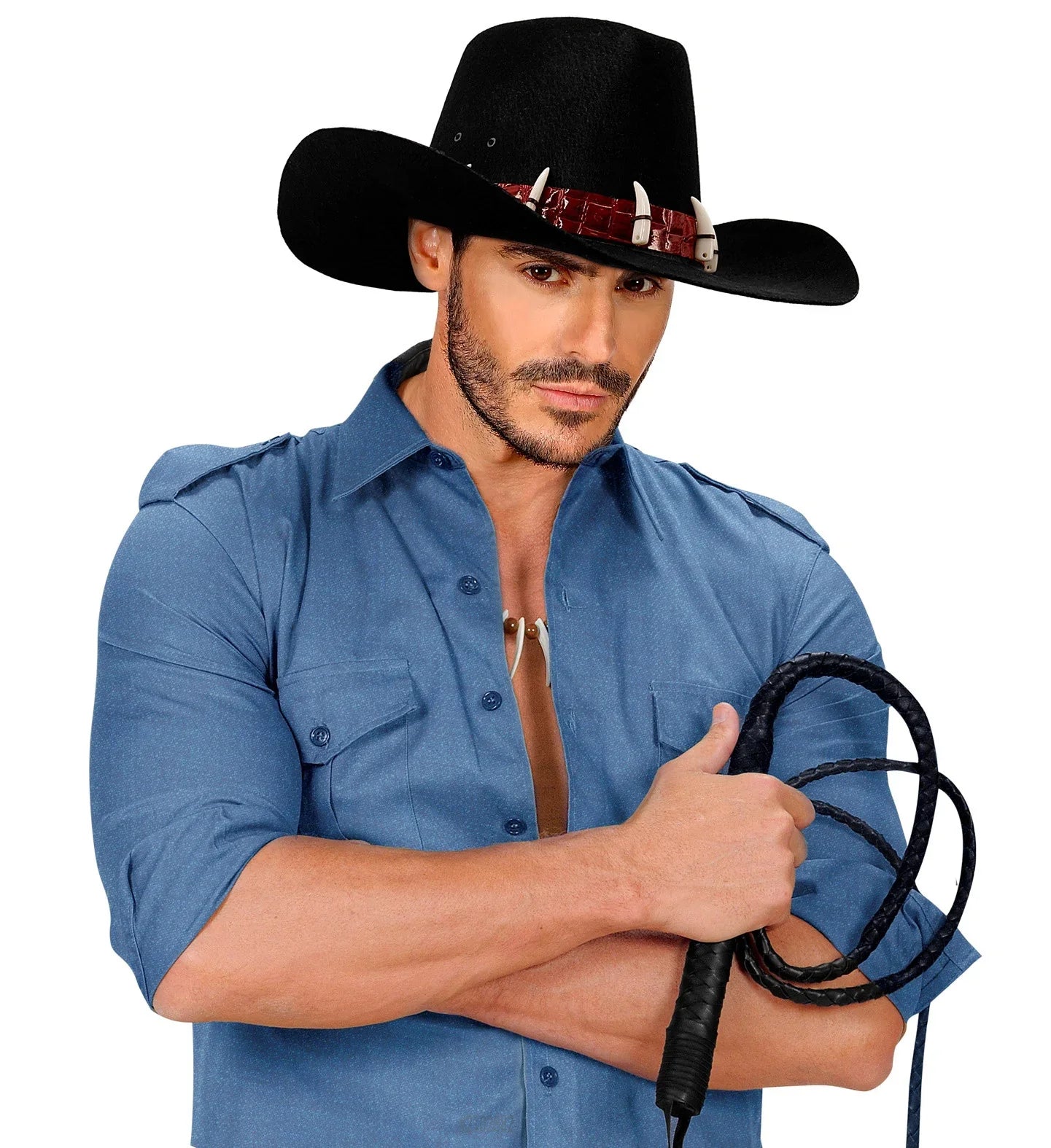 Sombrero de Cocodrilo Dundee Negro con Dientes Sombreros y Gorros Widmann