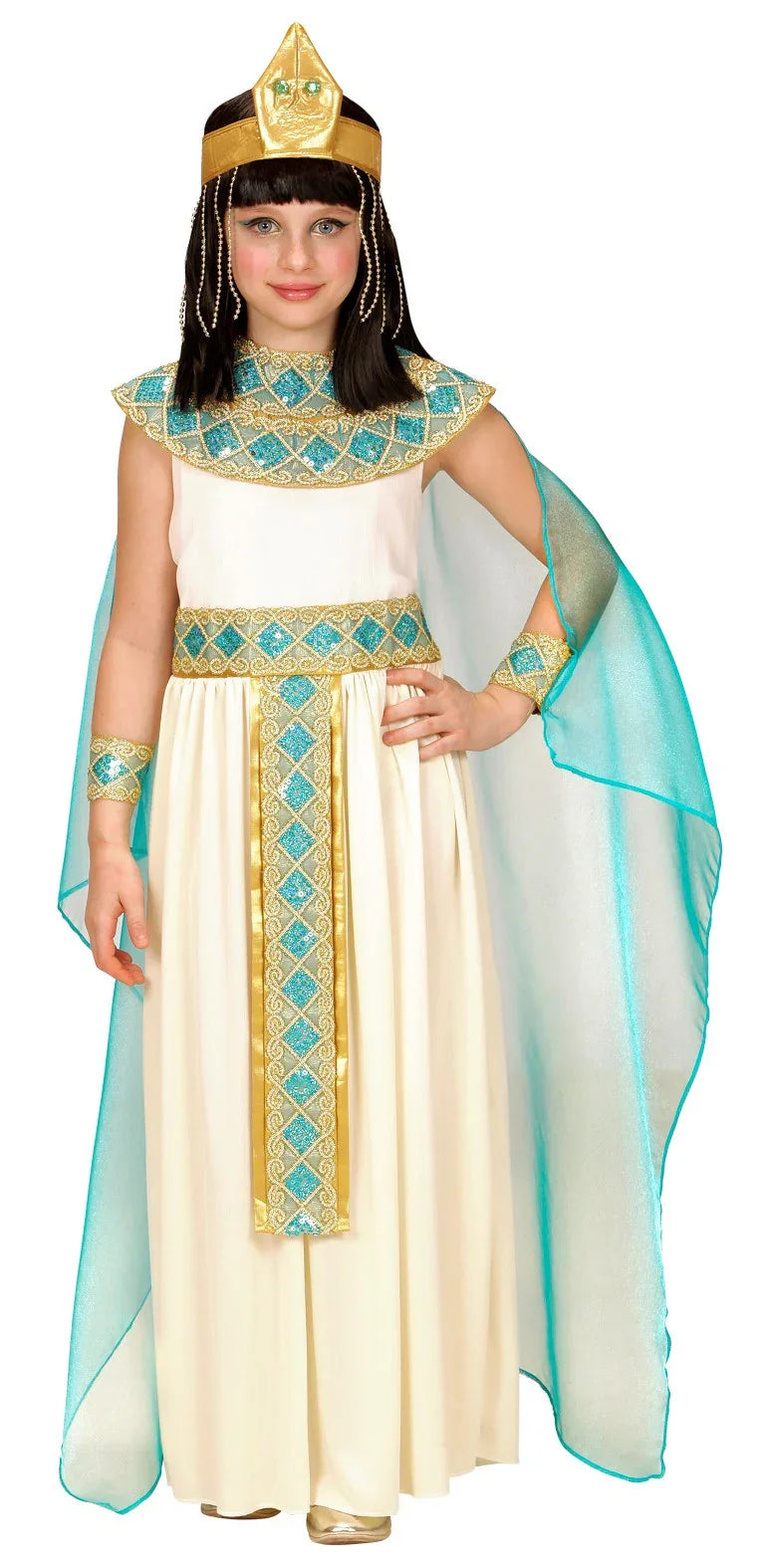 Disfraz de Reina Cleopatra para Niña Egipcios Infantiles Widmann