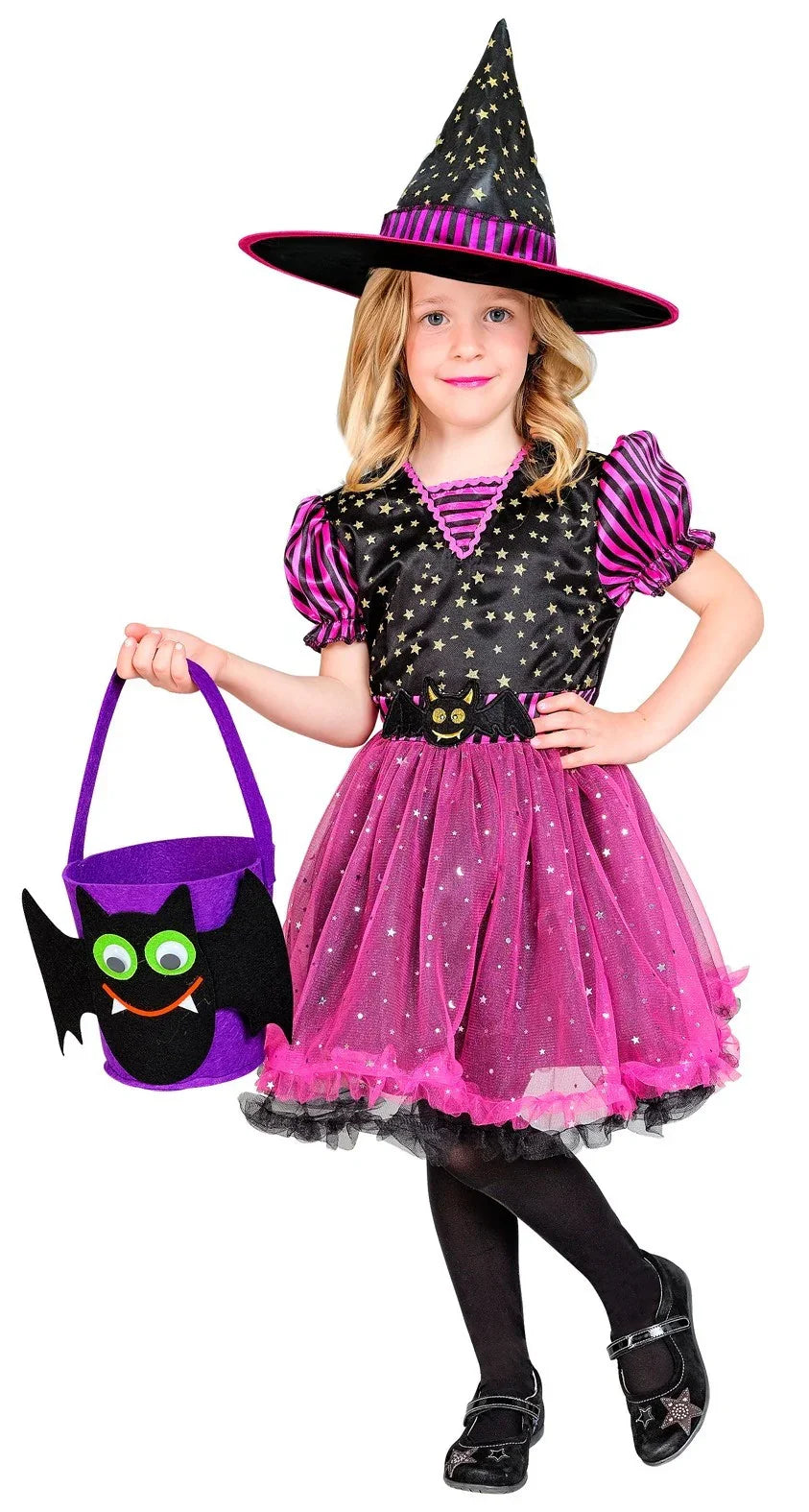 Cesta de Murciélago de Halloween Infantil Cestas de Halloween Widmann