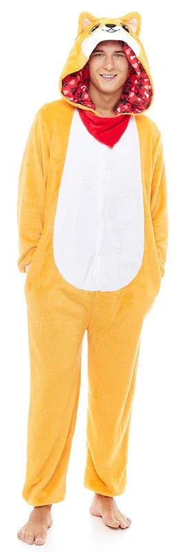 Disfraz de Perro Akita de Peluche para Adulto Perro Partilandia