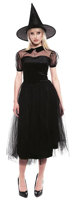 Disfraz de Bruja Negra Elegante para Adulto Brujas Partilandia