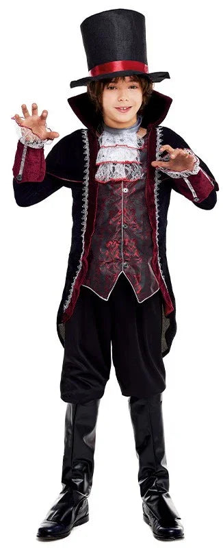 Disfraz de Vampiro con Sombrero para Niño Vampiros y vampiresas Partilandia