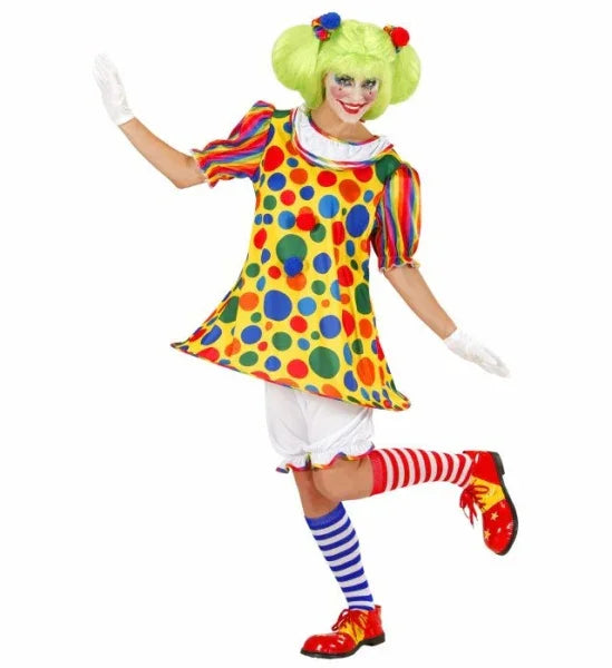 Disfraz de Clown con lunares Adultos Widmann