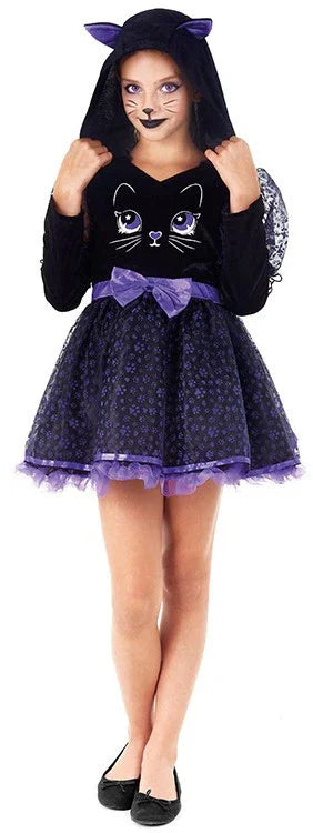 Disfraz de Gata Negra para Niña Gato Partilandia