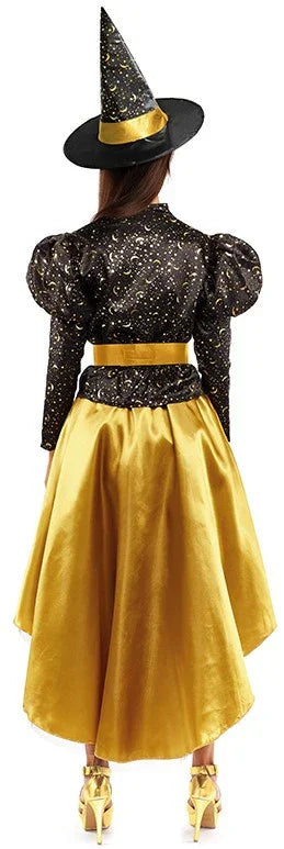 Disfraz de Bruja Dorada Premium para Mujer Brujas Partilandia